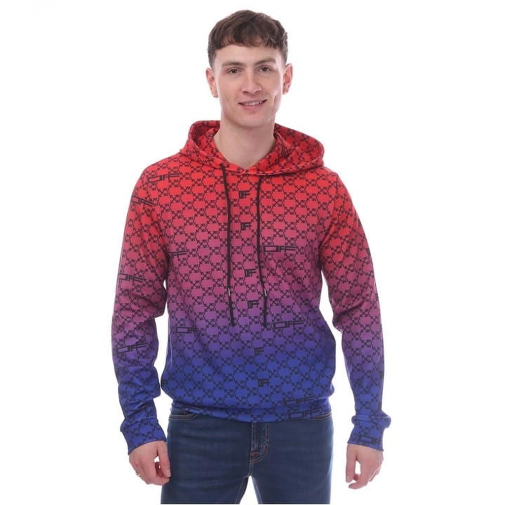 Off White ATHL Monogram Hoodie - Red